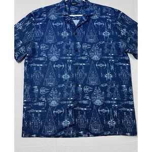 Mikenko Star Wars Button Down Collared Men Shirt Size L